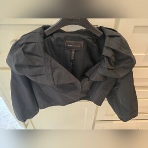 Black Puffy, Satin Shrug BCBG MAXAZRIA, Size XS